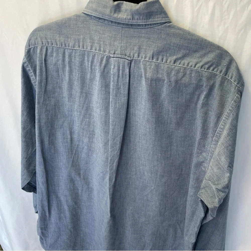 Mark‎ Alexander Cotton Chambray Button Down Shirt 17-36 Tall Capsule Office Work